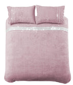 OLIVIA ROCCO Paris Glitz Teddy Fleece Duvet Set Diamante Detailing Super Soft Faux Fur - Joe’s Haven