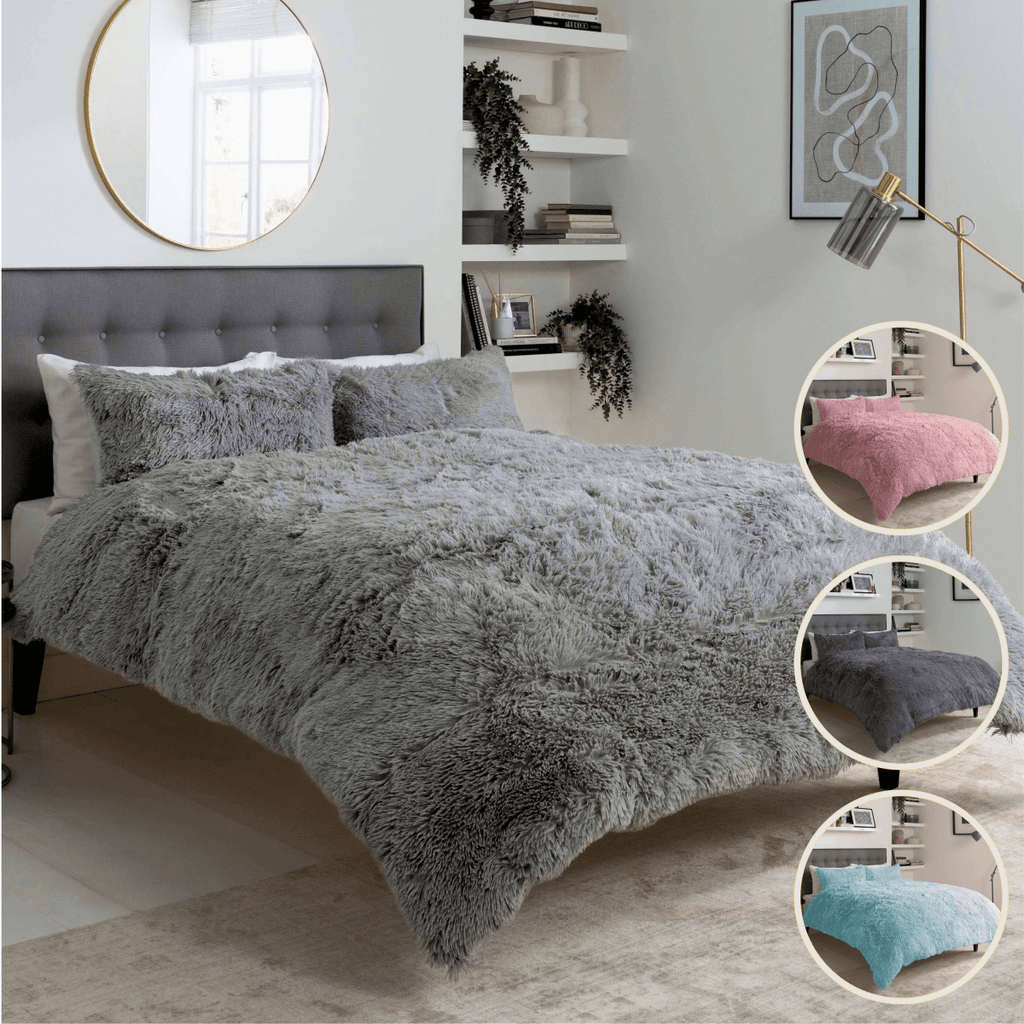 OLIVIA ROCCO Snuggle And Cuddle Faux Fur Duvet Set Extra - Soft Long Pile Winter Warmth - Joe’s Haven