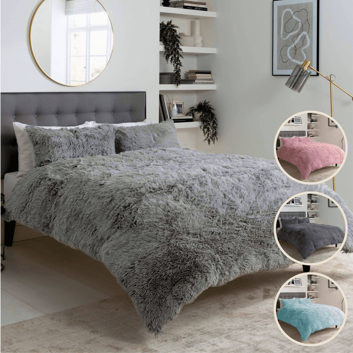 OLIVIA ROCCO Snuggle And Cuddle Faux Fur Duvet Set Extra - Soft Long Pile Winter Warmth - Joe’s Haven