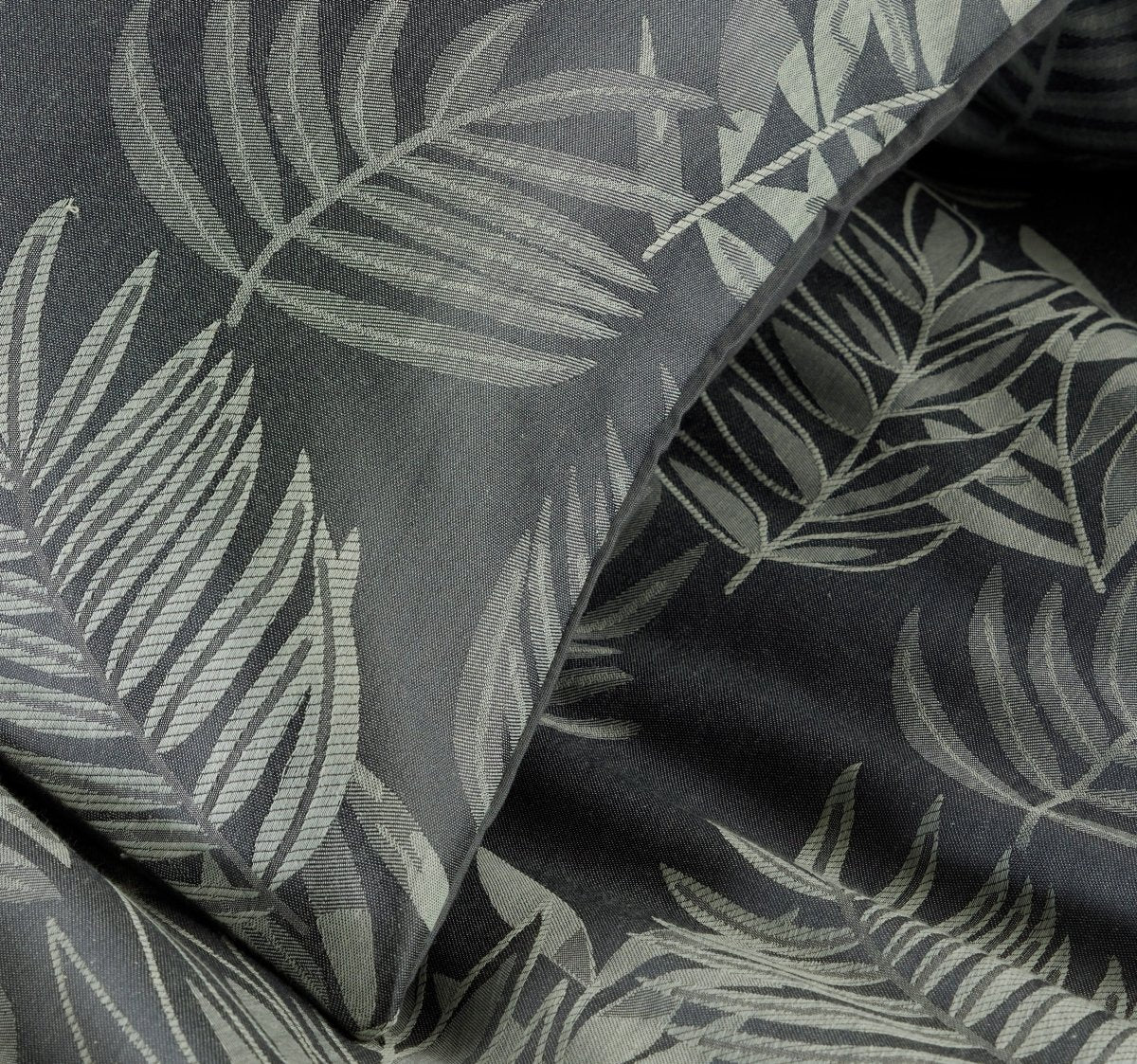 OLIVIA ROCCO Leaf Jacquard Reversible Duvet Cover Sets Grey And Pink Cotton Blend Eco - Joe’s Haven