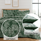 OLIVIA ROCCO Leaf Jacquard Reversible Duvet Cover Sets Grey And Pink Cotton Blend Eco - Joe’s Haven