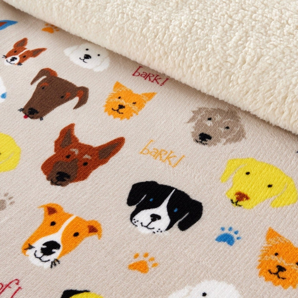 OLIVIA ROCCO Dogs Teddy Duvet Set Faux Fur Bedding With Reversible Sherpa Fleece Single - Joe’s Haven