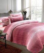OLIVIA ROCCO Ombre Teddy Fleece Duvet Set With Diamante Detailing Two-Tone Luxury Bedding - Joe’s Haven