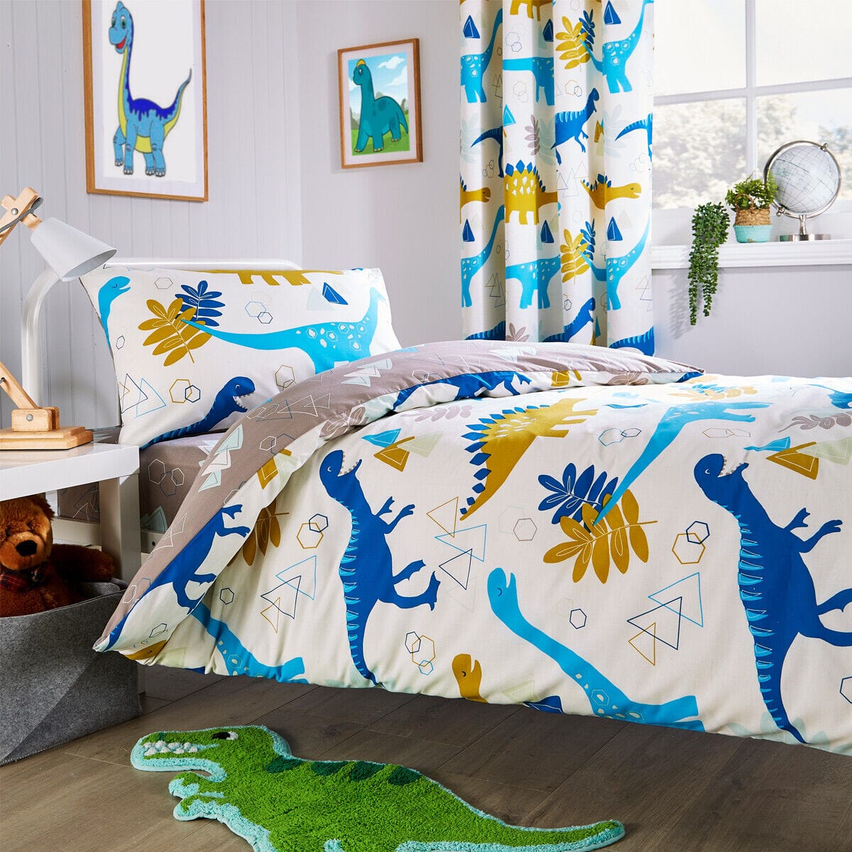 OLIVIA ROCCO Dinosaur Kids Bedding Set Soft 100% Microfibre Duvet Cover With Pillowcases - Joe’s Haven