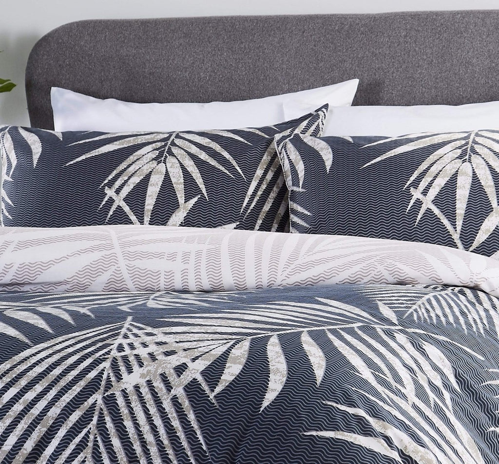 OLIVIA ROCCO Tropical Leaf Reversible Duvet Set Cotton Rich Bedding for Single Double - Joe’s Haven