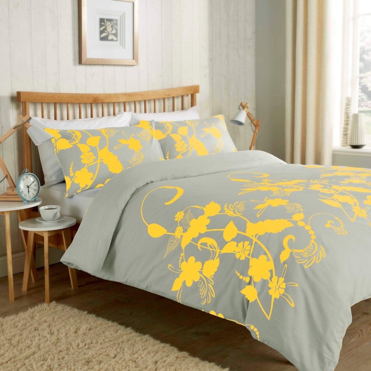 OLIVIA ROCCO Floral Trail Duvet Set Cotton Rich Bedding With Botanical Design Single - Joe’s Haven