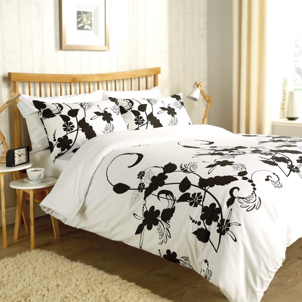 OLIVIA ROCCO Floral Trail Duvet Set Cotton Rich Bedding With Botanical Design Single - Joe’s Haven