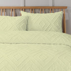 OLIVIA ROCCO Como Tufted Duvet Cover Set With Pillowcases Grey Natural White Easy Care - Joe’s Haven