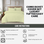 OLIVIA ROCCO Como Tufted Duvet Cover Set With Pillowcases Grey Natural White Easy Care - Joe’s Haven