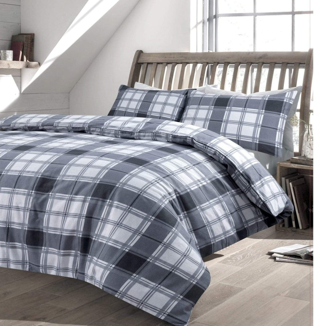 OLIVIA ROCCO Duvet Set Highland Tartan Brushed Cotton Flannel Super Soft OEKO - TEX - Joe’s Haven