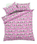 OLIVIA ROCCO Horses Design Cotton Rich Duvet Set Single and Double Sizes Bold Colours - Joe’s Haven