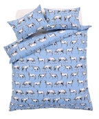 OLIVIA ROCCO Horses Design Cotton Rich Duvet Set Single and Double Sizes Bold Colours - Joe’s Haven