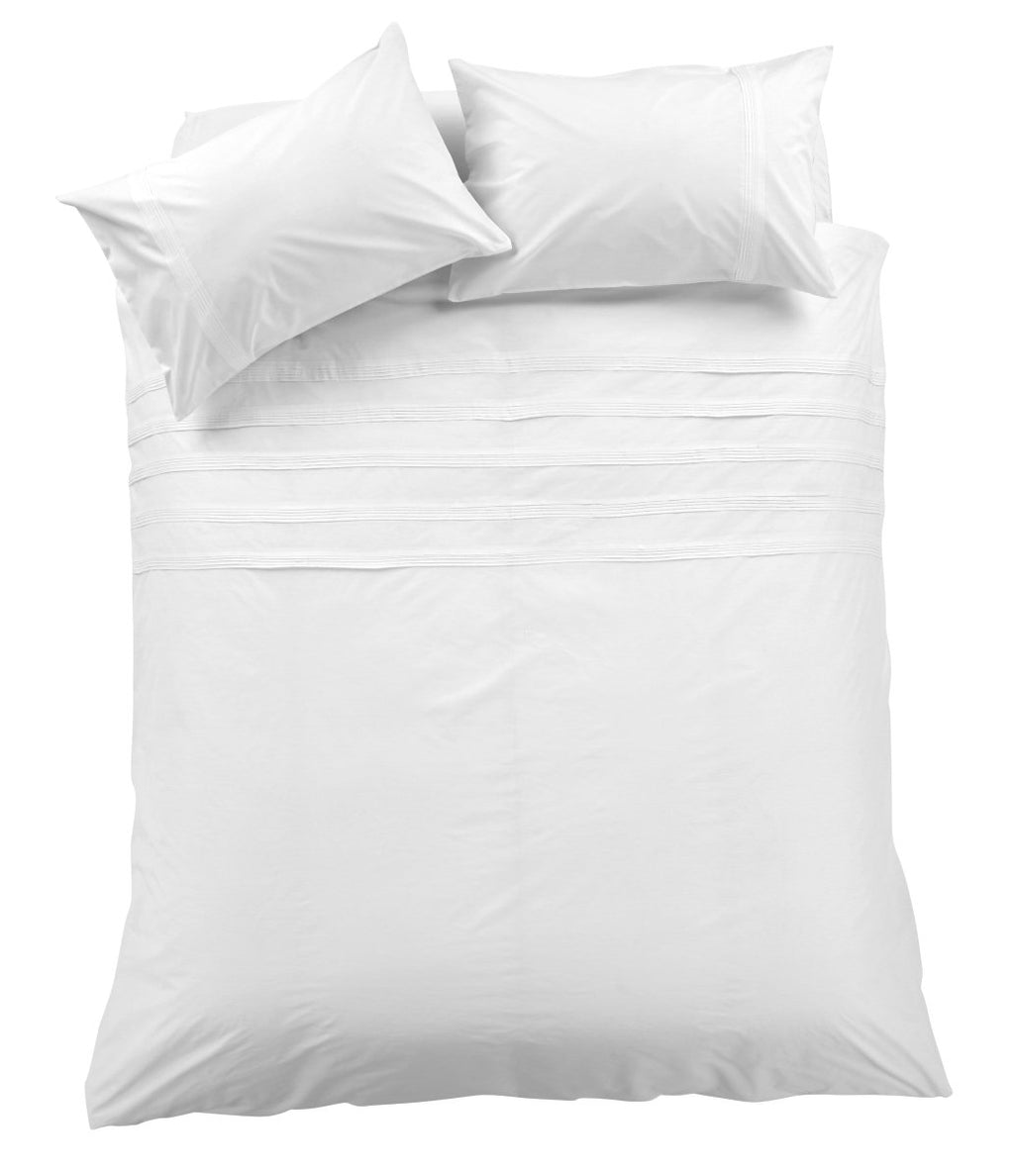 OLIVIA ROCCO Laurent Handmade Pintuck Duvet Set Cotton Rich Blend Super Soft Bedding - Joe’s Haven