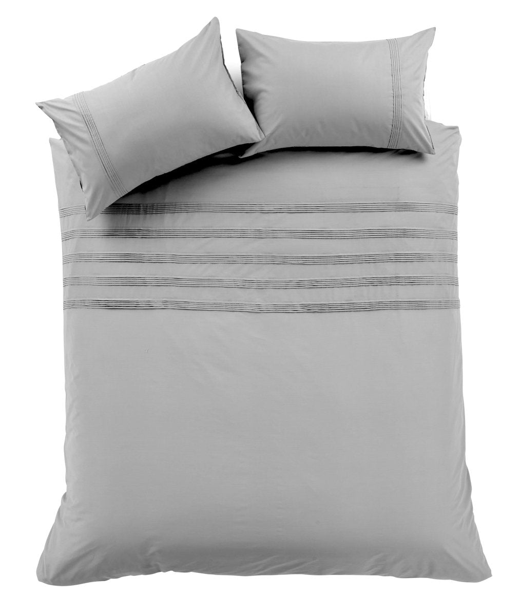 OLIVIA ROCCO Laurent Handmade Pintuck Duvet Set Cotton Rich Blend Super Soft Bedding - Joe’s Haven