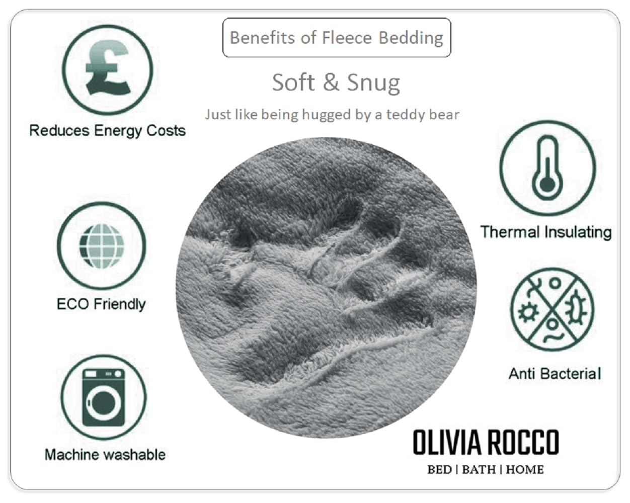 OLIVIA ROCCO Leaf Print Teddy Duvet Set With Reversible Sherpa Fleece Ultra Soft Winter - Joe’s Haven