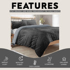 OLIVIA ROCCO Maine Check Fleece Duvet Cover Set Reversible With Pillowcases Super Soft - Joe’s Haven