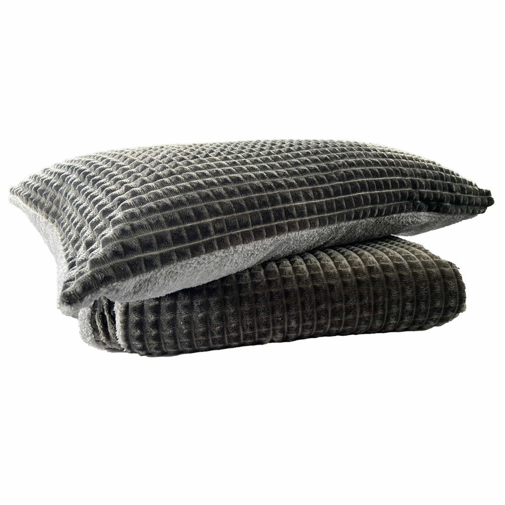 OLIVIA ROCCO Maine Check Fleece Duvet Cover Set Reversible With Pillowcases Super Soft - Joe’s Haven