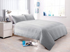 OLIVIA ROCCO Waffle Stripe Handwoven Jacquard Cotton Rich Duvet Cover Set Multiple Sizes - Joe’s Haven