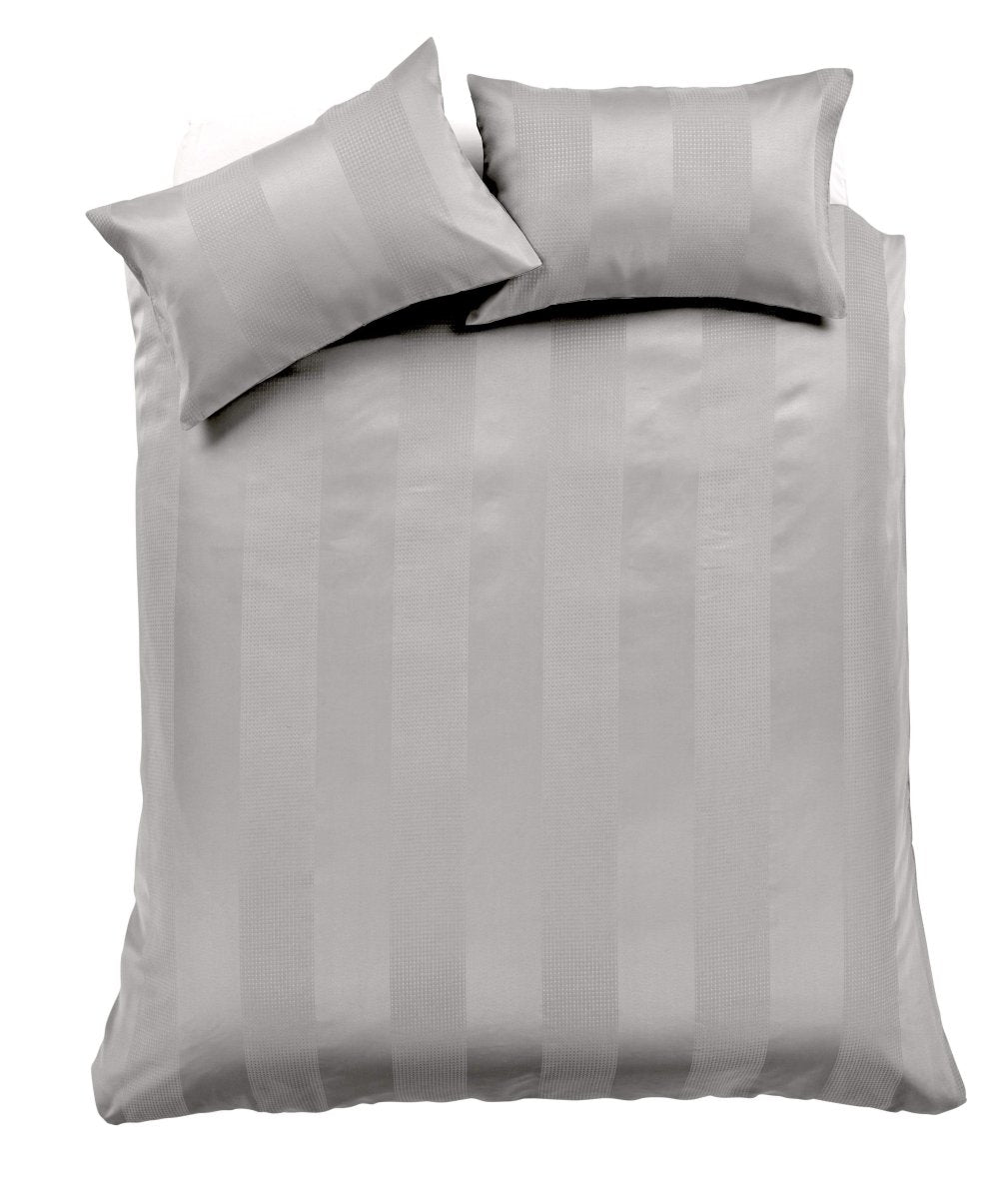 OLIVIA ROCCO Waffle Stripe Handwoven Jacquard Cotton Rich Duvet Cover Set Multiple Sizes - Joe’s Haven