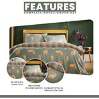 OLIVIA ROCCO Highland Cow Super Soft Flannel Duvet Cover Set With Pillowcases Warm Cosy - Joe’s Haven