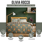 OLIVIA ROCCO Highland Cow Super Soft Flannel Duvet Cover Set With Pillowcases Warm Cosy - Joe’s Haven