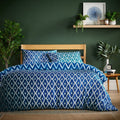 OLIVIA ROCCO Duvet Cover Set With Pillowcases Madeira Sapphire Super Soft Flannel - Joe’s Haven