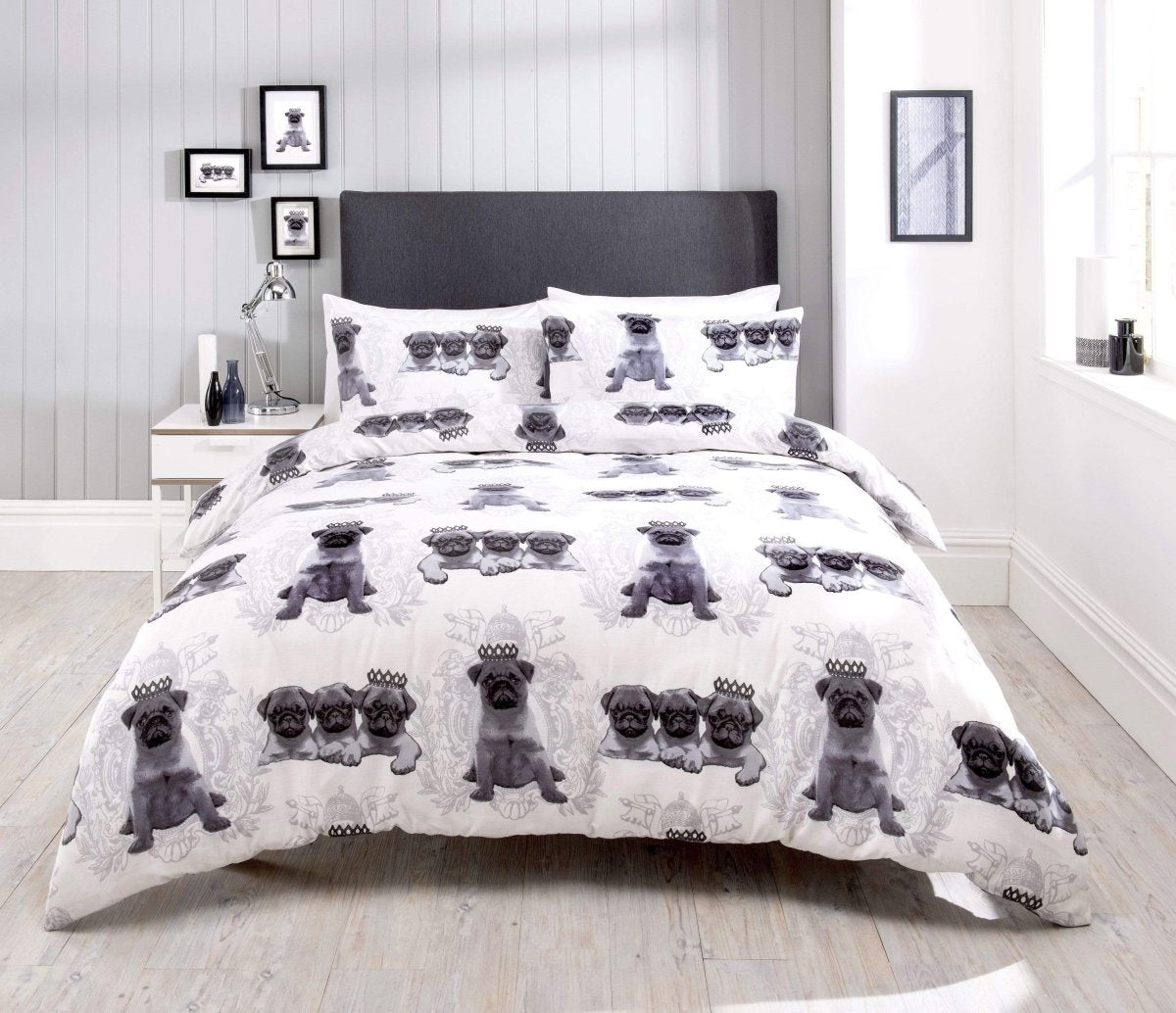 OLIVIA ROCCO Pugs Duvet Cover Set Cotton Rich Bedding With Bold Vibrant Colours Available - Joe’s Haven