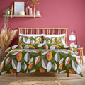 OLIVIA ROCCO Bodenham Leaf Print Duvet Cover Set Easy - Care Cotton Mix Quick Dry Super Soft Hotel - Style Finish - Joe’s Haven