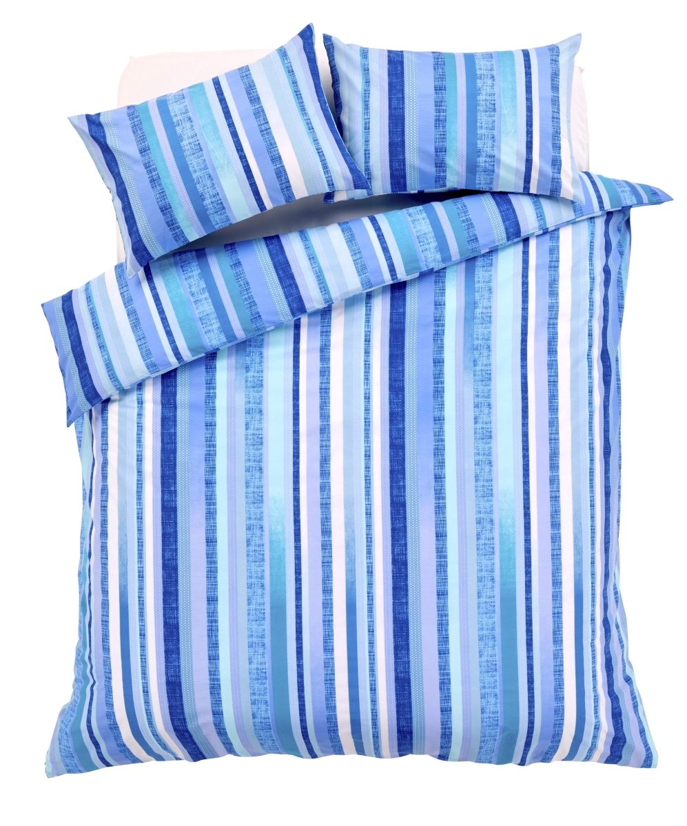 OLIVIA ROCCO Duvet Set Maine Stripe Cotton Rich Luxury Striped Design Single Double King - Joe’s Haven