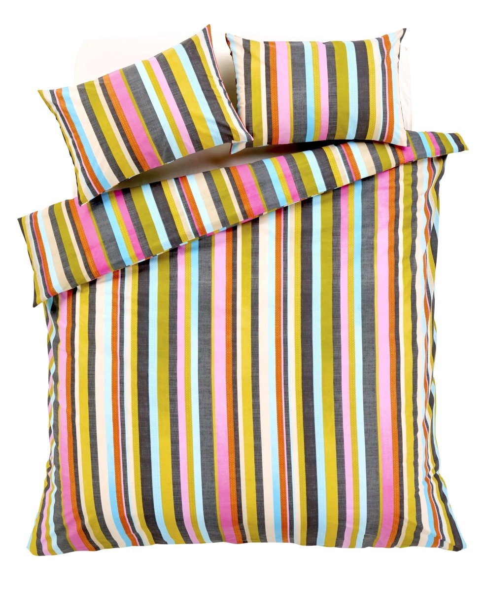 OLIVIA ROCCO Duvet Set Maine Stripe Cotton Rich Luxury Striped Design Single Double King - Joe’s Haven