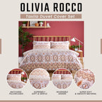 OLIVIA ROCCO Taxila Duvet Cover Set Easy Care Reversible Cotton Mix Super Soft for Everyday Luxury Hotel - Style - Joe’s Haven