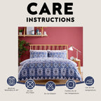 OLIVIA ROCCO Taxila Duvet Cover Set Easy Care Reversible Cotton Mix Super Soft for Everyday Luxury Hotel - Style - Joe’s Haven