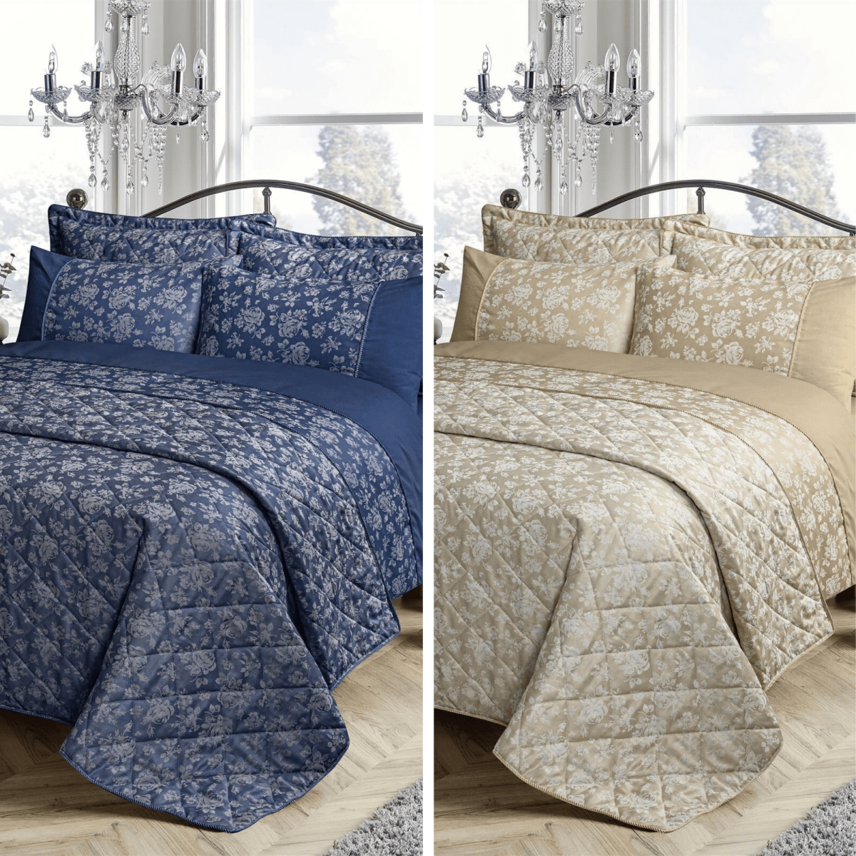 OLIVIA ROCCO Kew Hand Woven Jacquard Cotton Quilt Cover Duvet Set Cotton Rich Bedspreads - Joe’s Haven