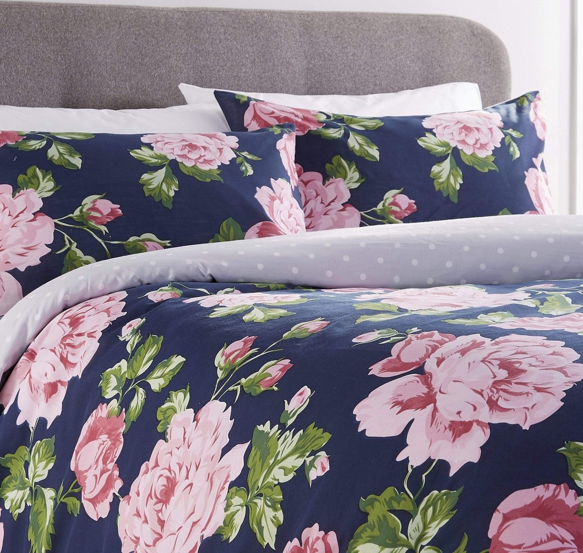 OLIVIA ROCCO Duvet Cover Set Bloom Reversible Polka Dot Cotton Rich in Vibrant Colours - Joe’s Haven