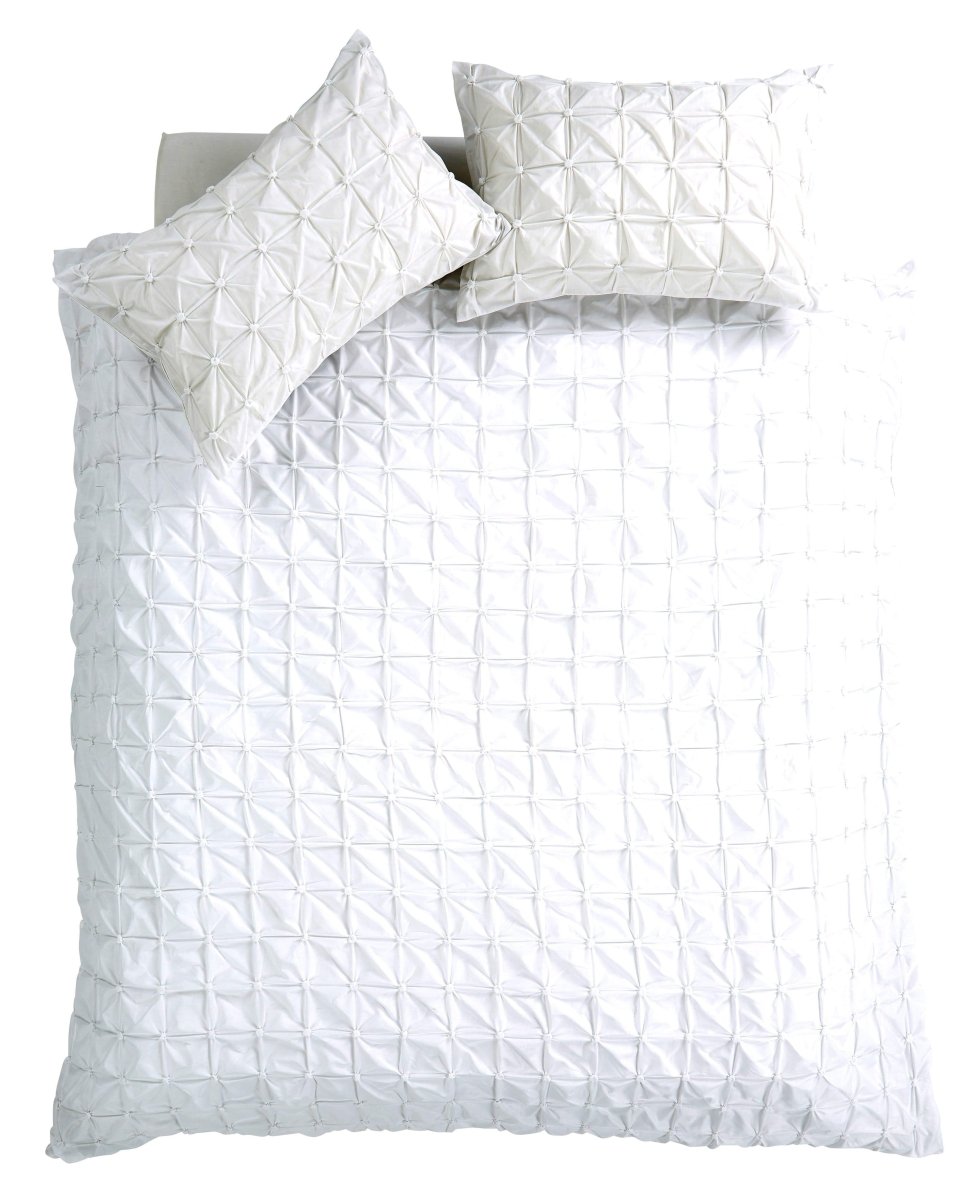 OLIVIA ROCCO Seville Duvet Set Cotton - Rich Luxury With Handmade Pintuck Detailing - Joe’s Haven