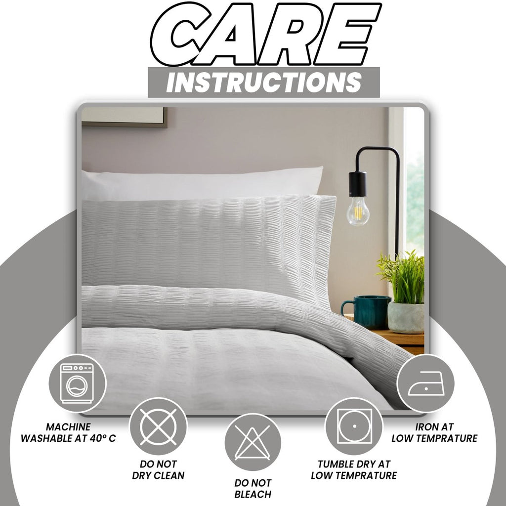 OLIVIA ROCCO Belgravia Grey Microfibre Duvet Cover Set With Pillowcases Soft Easy Care - Joe’s Haven