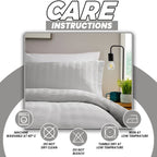 OLIVIA ROCCO Belgravia Grey Microfibre Duvet Cover Set With Pillowcases Soft Easy Care - Joe’s Haven
