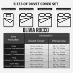 OLIVIA ROCCO Belgravia Sage Green Microfibre Duvet Cover Set With Pillowcases Easy Care - Joe’s Haven