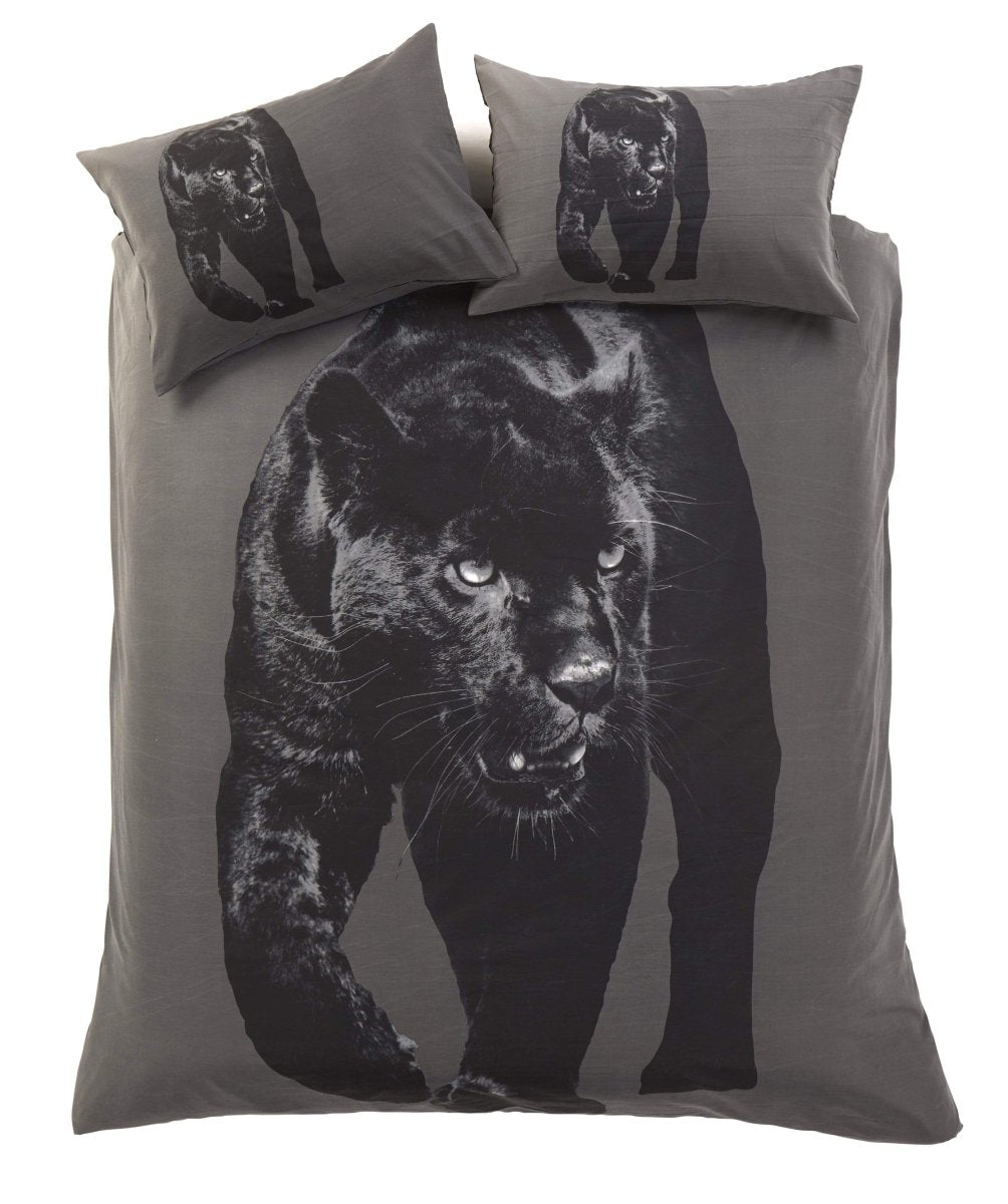OLIVIA ROCCO Black Panther 3D Photo Panel Duvet Set Cotton Rich Soft Durable OEKO TEX - Joe’s Haven