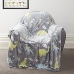 OLIVIA ROCCO Dinosaur Glow In The Dark Teddy Fleece Duvet Set With Bed Throw And Cushion - Joe’s Haven