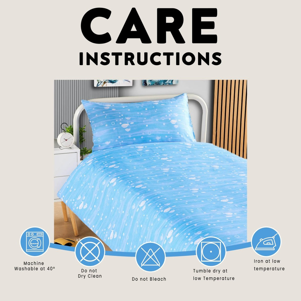 OLIVIA ROCCO Duvet Cover Set For Kids For Boys And Girls Sharks And Whales Reversible - Joe’s Haven