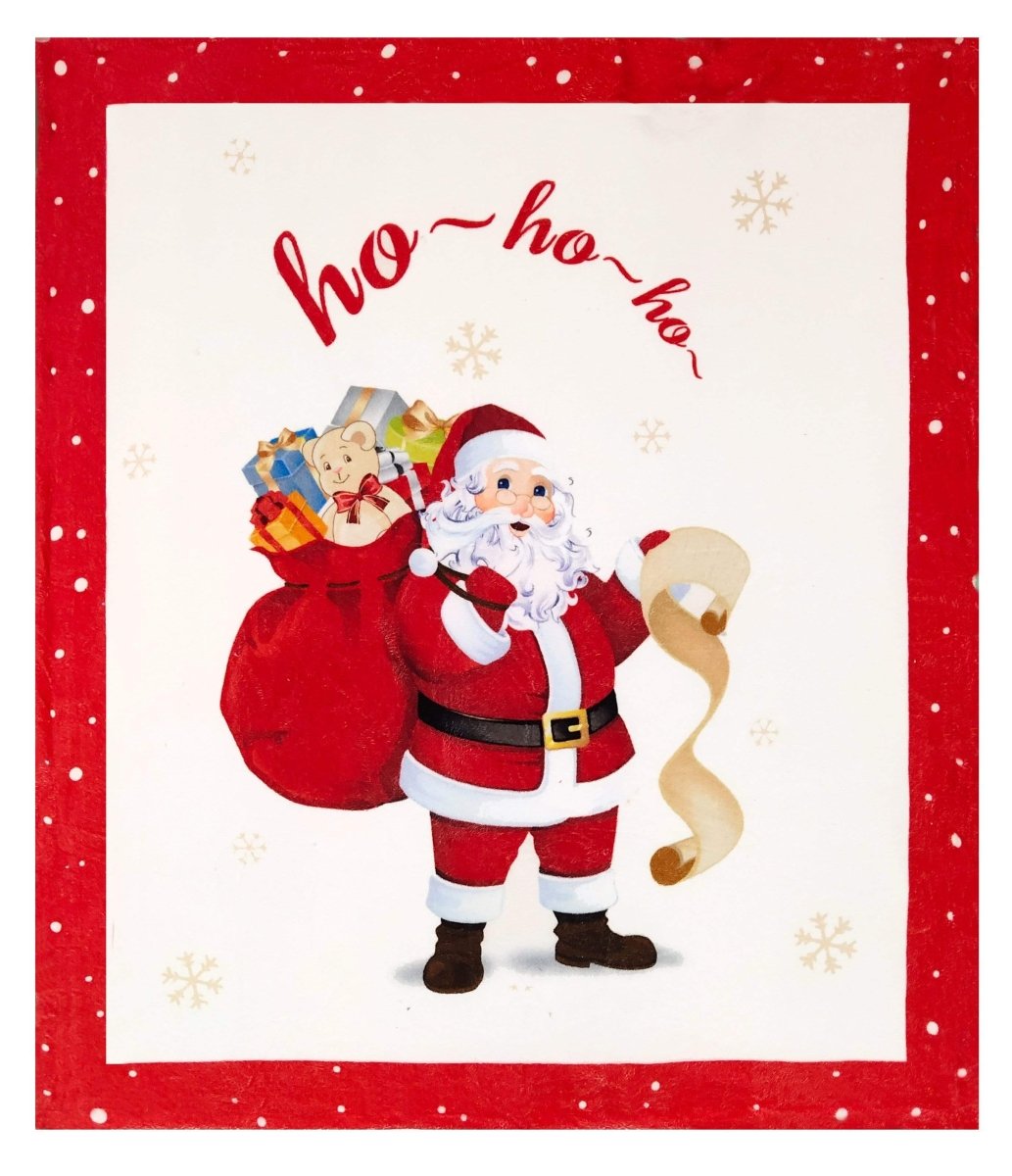 OLIVIA ROCCO Father Christmas Teddy Fleece Duvet Set Reversible Faux Fur Luxurious Winter - Joe’s Haven