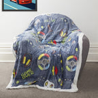 OLIVIA ROCCO Glow In The Dark Teddy Fleece Duvet Set For Kids Winter Warm Cosy Bedding - Joe’s Haven