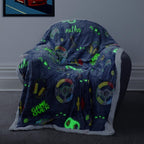 OLIVIA ROCCO Glow In The Dark Teddy Fleece Duvet Set For Kids Winter Warm Cosy Bedding - Joe’s Haven