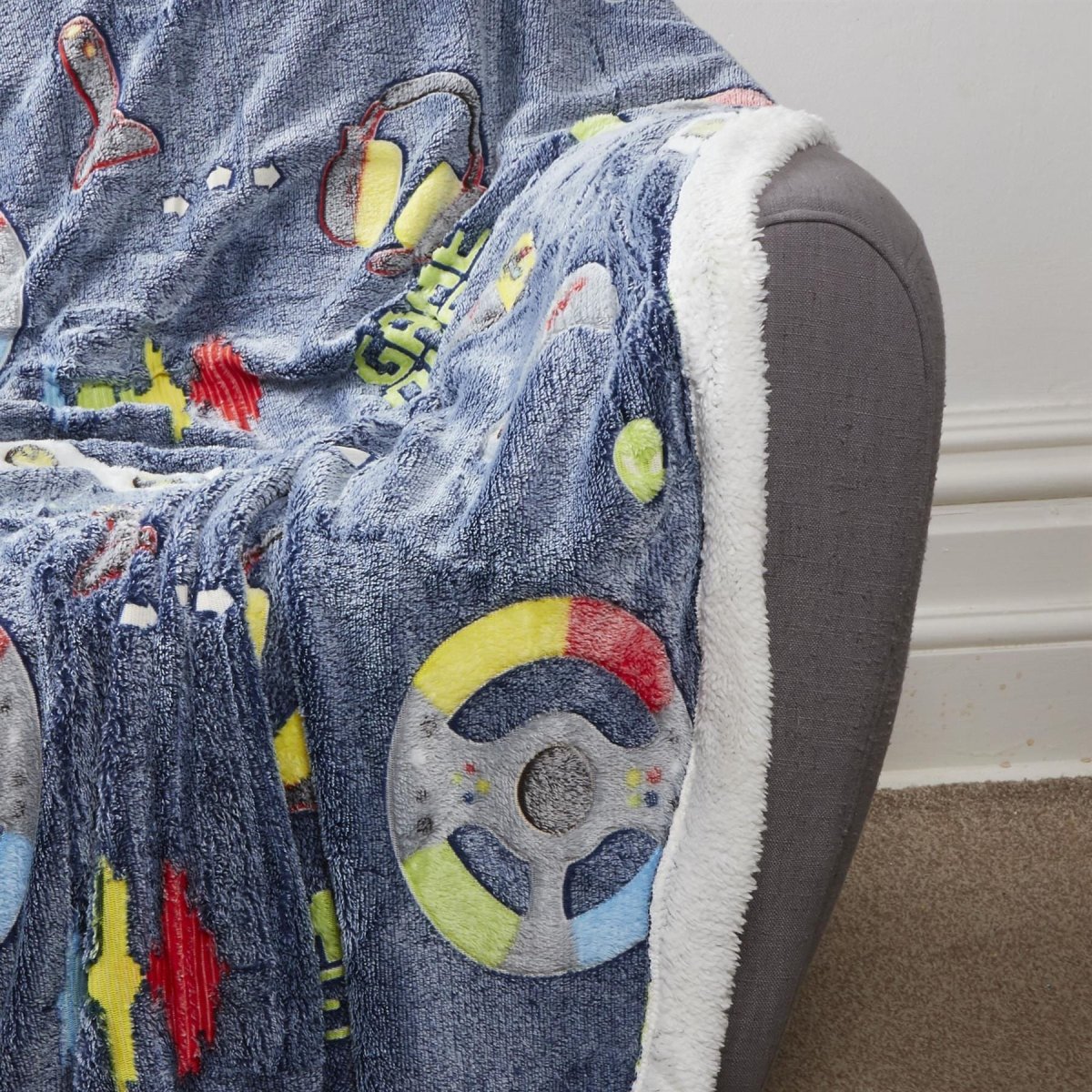 OLIVIA ROCCO Glow In The Dark Teddy Fleece Duvet Set For Kids Winter Warm Cosy Bedding - Joe’s Haven