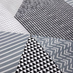 OLIVIA ROCCO Jasper Grey Printed Reversible Quilted Duvet Cover Set With Button Closure - Joe’s Haven