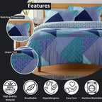 OLIVIA ROCCO Jasper Teal Printed Duvet Cover Set Easy Care With Button Closure for a Hotel - Style Bedroom Refresh - Joe’s Haven