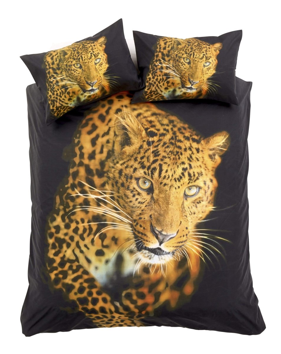 OLIVIA ROCCO Leopard Print 3D Photo Panel Duvet Set Cotton Rich OEKO - TEX Designed - Joe’s Haven
