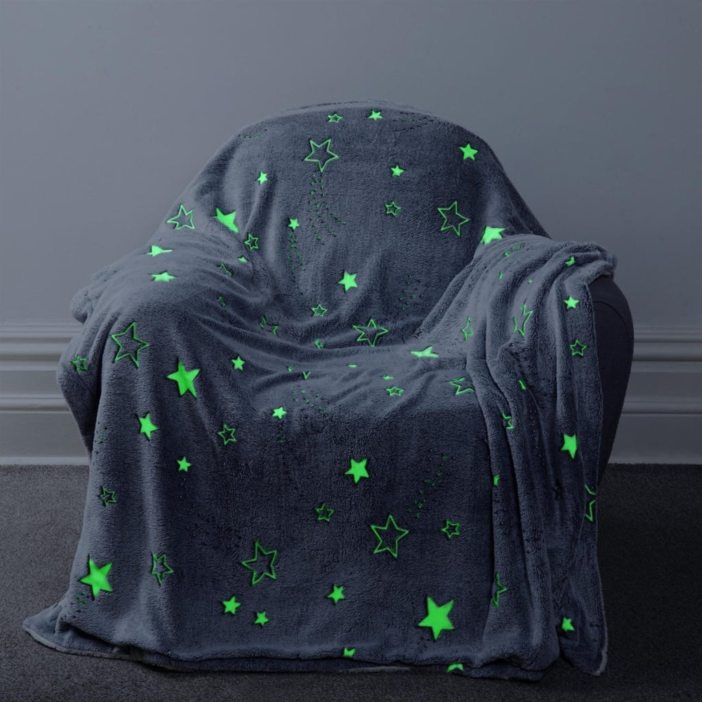 OLIVIA ROCCO Magical Stars Glow In The Dark Teddy Fleece Kids Duvet Set Ultra Soft - Joe’s Haven