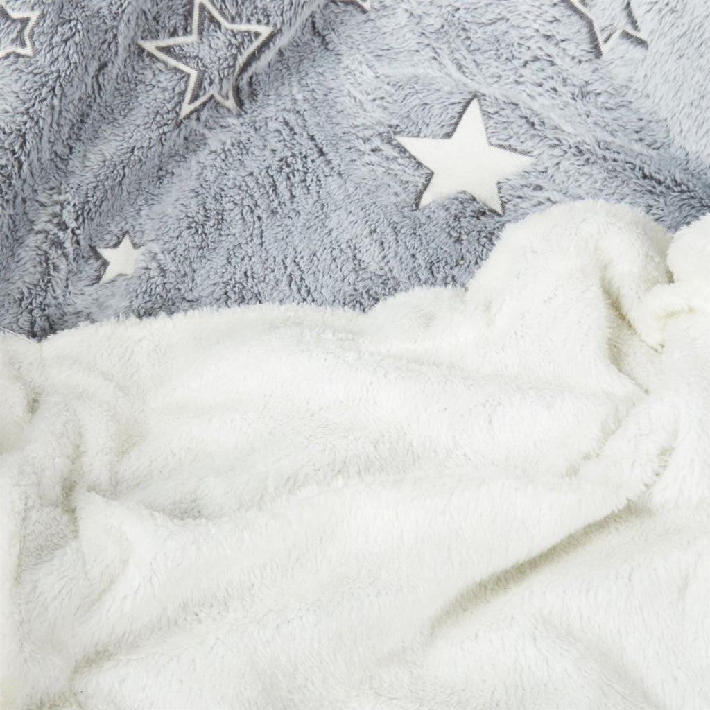 OLIVIA ROCCO Magical Stars Glow In The Dark Teddy Fleece Kids Duvet Set Ultra Soft - Joe’s Haven
